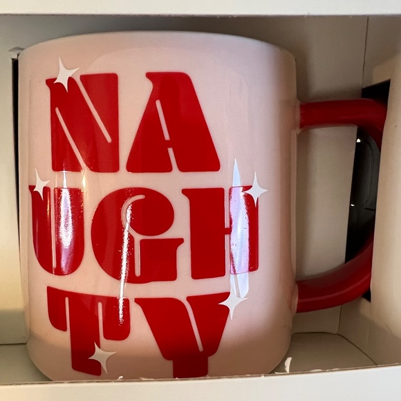 NEW Indigo NAUGHTY & NICE Christmas MUG GIFT SET OF TWO(2) ~ 14 oz - Picture 7 of 9
